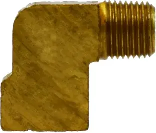 High Quality Midland Metal 16130 Elbow, 1/4 in Threaded Sleeve x 1/8 in MIP, Brass