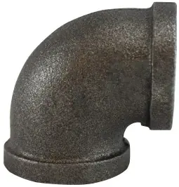 Best Choice Midland Metal 65108 90 deg Elbow, 2 in FPT x 2 in FPT, Iron, Black, 150 lb