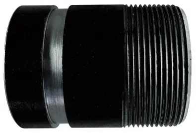 Midland Metal 57229TV Seamless Pipe Nipple, 4 in Threaded x 4 in Grooved, 8 in L, Steel, Black, SCH 40 Schedule Clearance