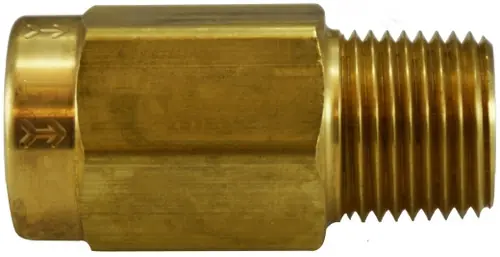 Brand New Midland Metal 46568 Check Valve, 1/2 in Nominal, FPT x MPT, Brass Body, Domestic