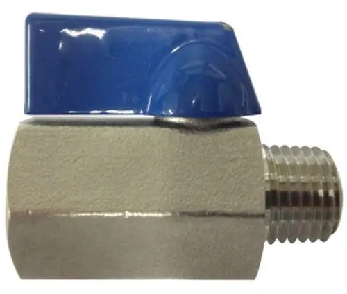 Buy Online Midland Metal 46931S Mini Ball Valve, 1/4 in Nominal, FPT x MPT, 450 psi Pressure, 32 to 176 deg F