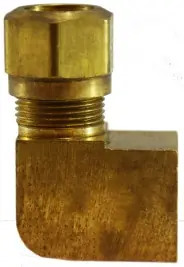 Brand New Midland Metal 38118 90 deg Elbow, 1/2 in Tube OD x 3/8 in FNPTF, Brass
