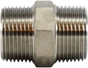 Big Sale Midland Metal 62722 Hex Nipple, 3/8 in MPT x 3/8 in MPT, Stainless Steel