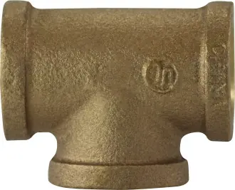 Midland Metal 44260 Pipe Tee, 3 in FPT x 3 in FPT x 3 in FPT, Bronze Authentic