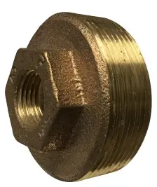 Weekend Sale Midland Metal 44521 Reducer Hex Bushing, 1-1/2 in MPT x 1/2 in FPT, Bronze