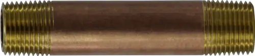 Midland Metal 40048 Seamless Pipe Nipple, 3/8 in MPT x 3/8 in MPT, 5 in, Brass Luxury