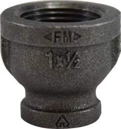Final Sale Midland Metal 65446 Reducing Coupling, 1-1/4 in FPT x 1 in FPT, Iron, Black, 150 lb