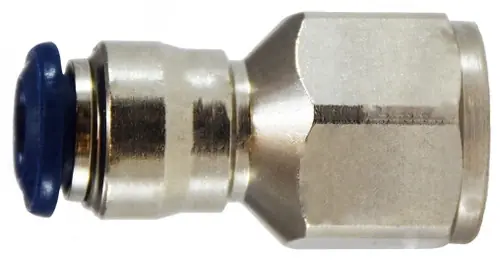 Fast Shipping Midland Metal 20035N Straight Connector, 1/4 in Tube OD x 1/4 in FNPTF, Brass, Nickel-Plated