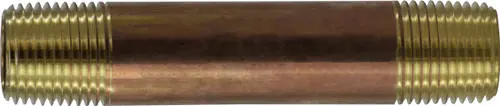 Midland Metal 40068 Seamless Pipe Nipple, 1/2 in MPT x 1/2 in MPT, 5 in, Brass Price Cut