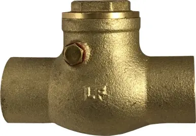 Midland Metal 940364LF Swing Check Valve, 1 in Nominal, Sweat x Sweat, Cast Brass Body, Import Premium
