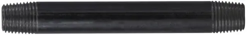 Midland Metal 57032 Welded Pipe Nipple, 1/4 in MPT x 1/4 in MPT, 8 in L, Steel, Black, SCH 40 Schedule Crafted