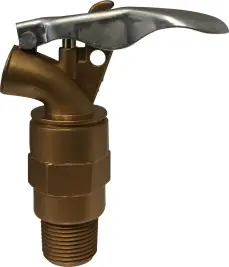 Midland Metal 46270 Self-Closing Drum and Barrel Faucet, 3/4 in Nominal, MPT, Die Cast Zinc Body Clearance