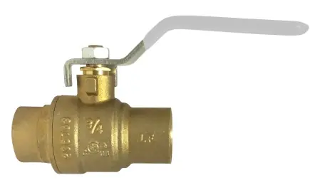 Midland Metal 943613LF Ball Valve, 3/4 in Nominal, Sweat x Sweat, 600 psi WOG Pressure, -22 to 302 deg F Genuine