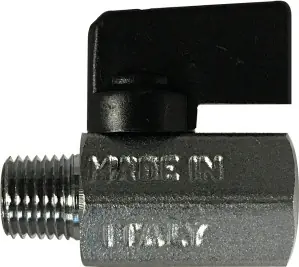 Markdown Midland Metal 46903I Miniature Ball Valve, 1/4 in Nominal, MPT x FPT, 235 psi Pressure, 32 to 176 deg F