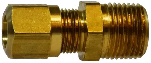 Must Have Midland Metal 38078 Adapter, 3/8 in Tube OD x 3/8 in Male NPTF, Brass