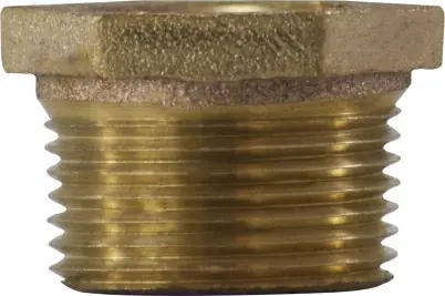 Midland Metal 44530 Reducer Hex Bushing, 2 in MPT x 1-1/4 in FPT, Bronze Cheap