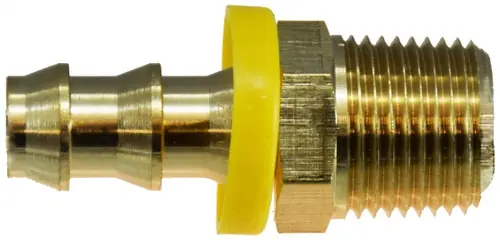 Midland Metal 30205 Straight Adapter, 3/8 in Push-On Hose Barbed x 1/2 in MNPTF, Brass Hot Deal