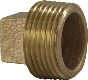 High Quality Midland Metal 44659 Cored Square Head Plug, 2-1/2 in MPT, Bronze