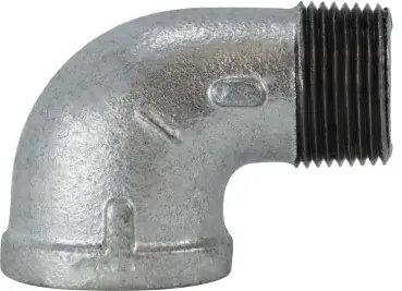 Order Now Midland Metal 64171 90 deg Street Elbow, 4 in MPT x 4 in FPT, Iron, Galvanized, 150 lb