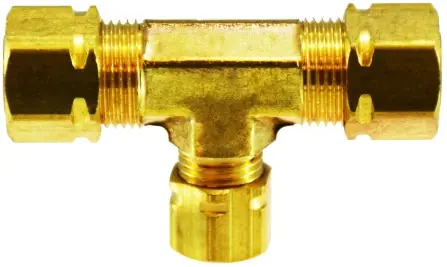 Midland Metal 26105 Captive Sleeve Tee with 26005 Sleeve Nut, 3/8 in Compression x 3/8 in Compression Seasonal Sale