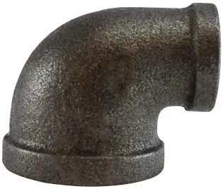 Midland Metal 65148 90 deg Reducing Elbow, 3 in FPT x 1-1/2 in FPT, Iron, Black, 150 lb Hot Deal