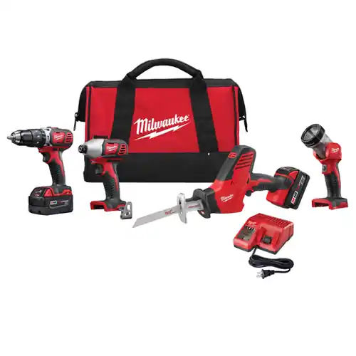 Milwaukee Tool 2695-24 M18 Cordless LITHIUM-ION 4-Tool Combo Kit Affordable