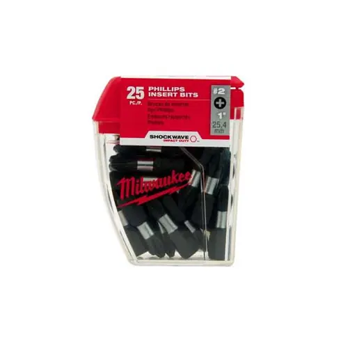 Milwaukee Tool 48-32-4607 SHOCKWAVE Impact Duty 1" Square Recess 2 Insert Bits Contractor Pack One Day Deal