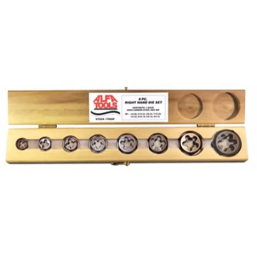 Don't Miss Out Alfa Tools TDS10C 10 pc Carbon Steel Right Hand Die Set Nc 1/4-1