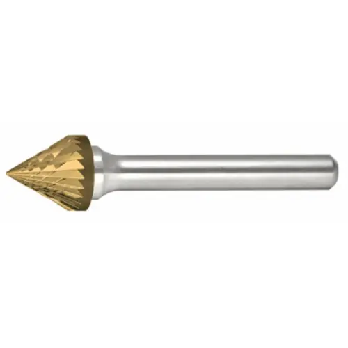 Top Rated Alfa Tools B71313DTN Sj-5 Carbide Burr 60° Cone Double Cut Tin Coated