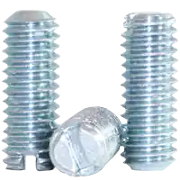 1/4"-20 x 5/16" Slotted Set Screws, Zinc Cr+3, Coarse (UNC), Alloy Steel, Case Hardened, Qty 100 Holiday Sale