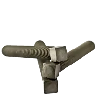 1/2"-13 x 2 1/2" Square Head Set Screws, Flat Point, Plain Finish, Coarse (UNC), Case Hardened, Qty 50 New Release