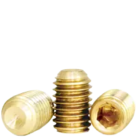 5/16"-18 x 5/8" Socket Set Screws, Cup Point, Brass, Coarse (UNC), Qty 100 High Quality