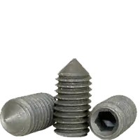 Brand New M6-1.00 x 6 mm Socket Set Screws, Cone Point, Metric Class 45H, Black Oxide, Coarse (UNC), Alloy Steel, ISO 4027 / DIN 914, Qty 100