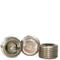 1/8"-27 Pipe Plugs, NPTF, 3/4" Taper, Hex Dry-Seal, 18-8 Stainless Steel A2, Made in USA, Qty 100 Fresh Stock