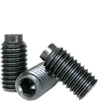 Affordable 5/16"-18 x 5/16" Socket Set Screws, 1/2 Dog Point, Thermal Black Oxide, Coarse (UNC), Alloy Steel, Qty 100
