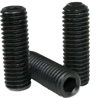 Get Yours 5/8"-18 x 4 1/2" Socket Set Screws, Cup Point, Thermal Black Oxide, Fine (UNF), Alloy Steel, Qty 25