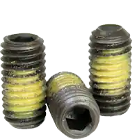 Mega Sale 10-32 x 1 1/4" Socket Set Screws, Cup Point, Nylon-Patch Black Oxide, Fine (UNF), Alloy Steel, Qty 100