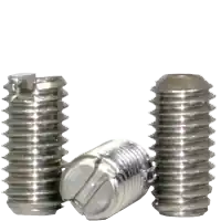 Genuine 5/16"-18 x 1" Slotted Set Screws, Cup Point, 18-8 Stainless Steel A2, Coarse (UNC), Qty 100