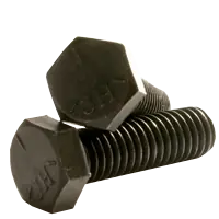 Professional Grade 1"-14 x 2" Hex Cap Screws, Grade 5, Plain Finish, Full Thread, Fine (UNS), Medium Carbon Steel, Qty 10