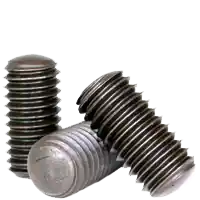5/16"-18 x 1/4" Socket Set Screws, Oval Point, Thermal Black Oxide, Coarse (UNC), Alloy Steel, Qty 100 Low Price