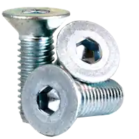 M6-1.00 x 25 mm Flat Head Socket Cap Screws, Metric Class 12.9, Zinc-Bake Cr+3, Full Thread, Coarse (UNC), Alloy Steel, DIN 7991, Qty 100 Super Sale