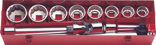 Ko-ken 8200A 1 Sq. Dr. 12-Piece 12-Point SAE Socket Set 1.7/16-2.1/2" Hassle-Free Returns