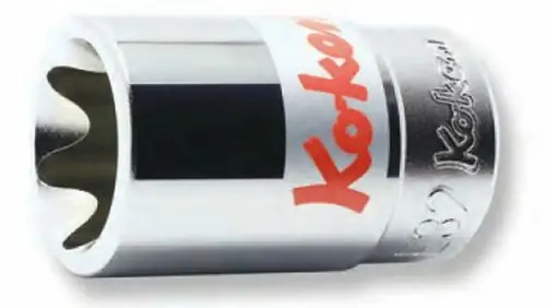 Professional Grade Ko-ken 6425-E24 3/4 Sq. Dr. TORX E24 Socket Length 50mm