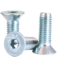 Express Delivery M8-1.25 x 12 mm Flat Head Socket Cap Screws, Metric Class 12.9, Zinc-Bake Cr+6, Full Thread, Coarse (UNC), Alloy Steel, Qty 100