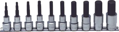 Today Only Ko-ken RS4010A/10-L60 1/2 Sq. Dr. Bit Socket set 3/16-3/4 Hex 300mm 10 pieces
