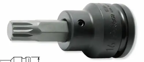 Professional Grade Ko-ken 16106.16-M16 3/4 Sq. Dr. Bit Socket XZN M16 Triple Square Length 76mm