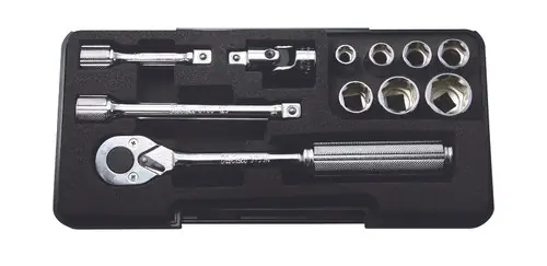Price Drop Ko-ken P3262M-6P 3/8 Sq. Dr. 11 Piece 6-Point Metric Socket set 8-19mm