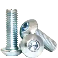 Certified 1/2"-13 x 2 1/2" Button Head Socket Cap Screws, Zinc-Bake Cr+3, Full Thread, Coarse (UNC), Alloy Steel, Qty 50