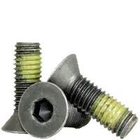 3/8"-16 x 1 1/2" Flat Head Socket Cap Screws, Nylon-Patch Thermal Black Oxide, Full Thread, Coarse (UNC), Alloy Steel, Qty 100 Hot Picks