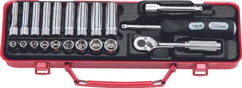 Final Sale Ko-ken 2277 1/4 Sq. Dr. 21 Piece Metric 6-Point Socket Set 5.5-13mm
